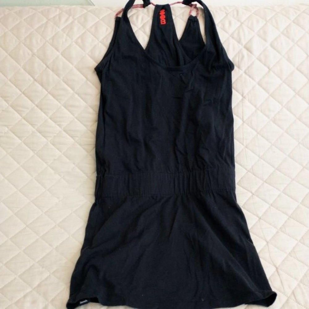 Bench Racerback Top, Black with Red Accents